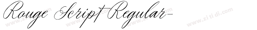 Rouge Script Regular字体转换
